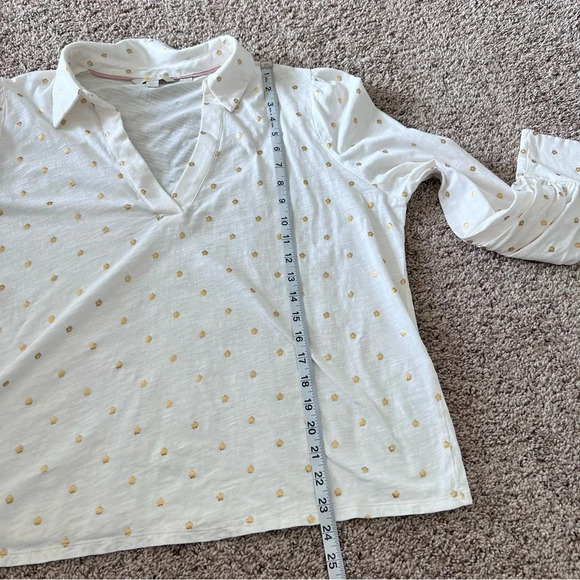 Boden Collared Notch Neck Cotton Top - Picture 10 of 12